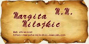 Margita Milojkić vizit kartica